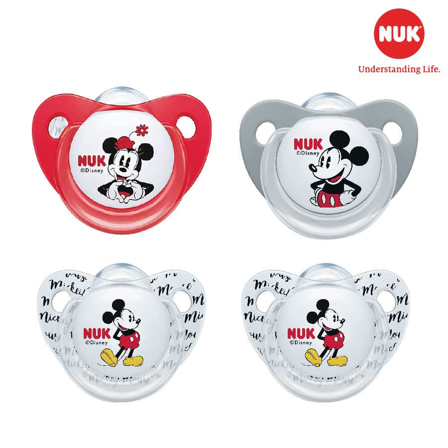 BỘ 2 TI GIẢ NUK SLEEPTIME SILICONE (MICKEY) Chính hãng nhập khẩu Đức