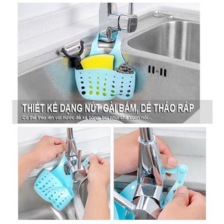 Giỏ treo dụng cụ nhà bếp, rổ treo bọt biển, rổ treo bồn rửa chén, lavabo có nút điều chỉnh siêu tiện lợi GD04-RTBRC