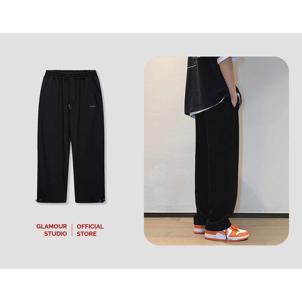 Quần nỉ dài unisex basic ống suông rộng nam nữ - Glamour Basic Pants - Đen/Trắng/Xám/Be