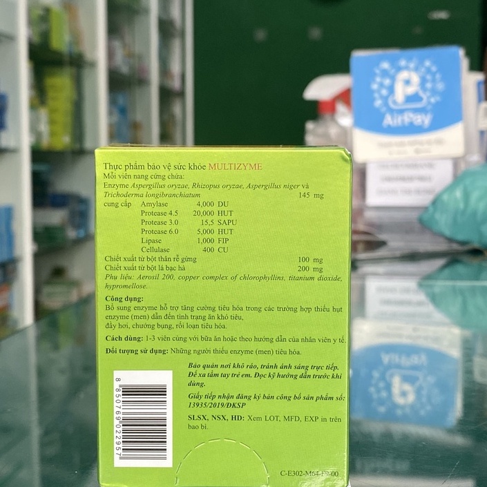 MULTIZYME – Viên uống bổ sung men tiêu hóa (enzyme) trợ giảm rối loạn tiêu hóa, đầy hơi, chướng bụng