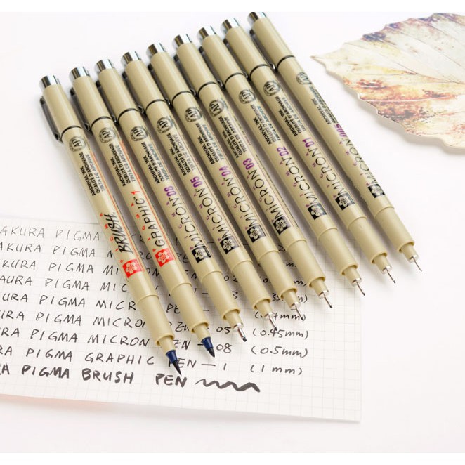 [Michi Art Store] Bút line đi nét Sakura Pigma Micron kháng nước vẽ kỹ thuật chuyên nghiệp Nhật Bản