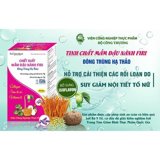 Tinh Chất Mầm Đậu Nành FIRI - Đông trùng hạ thảo (90 viên)