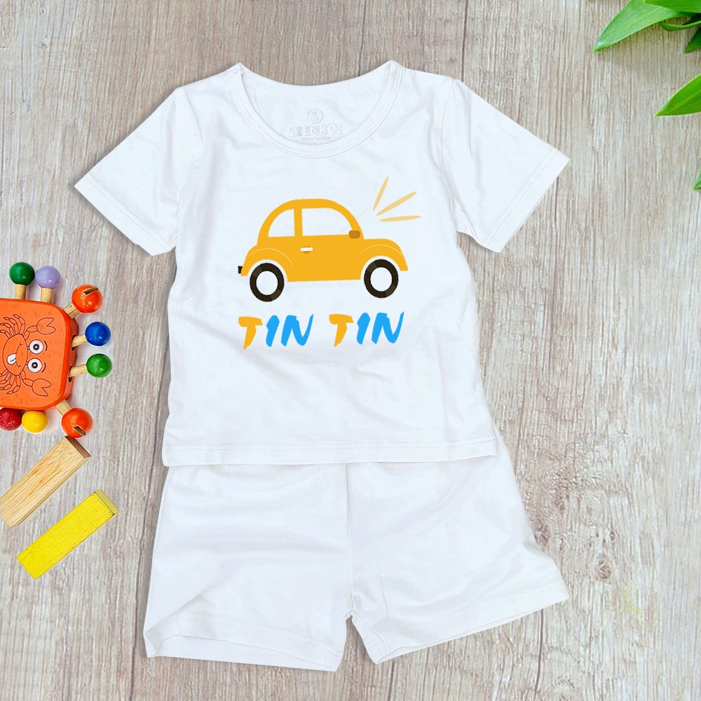 Set Quần Áo Ngắn Tay Cho Bé Toli Cotton Dẻo, Mềm Mịn Thoáng Mát, Co Giãn 4 Chiều