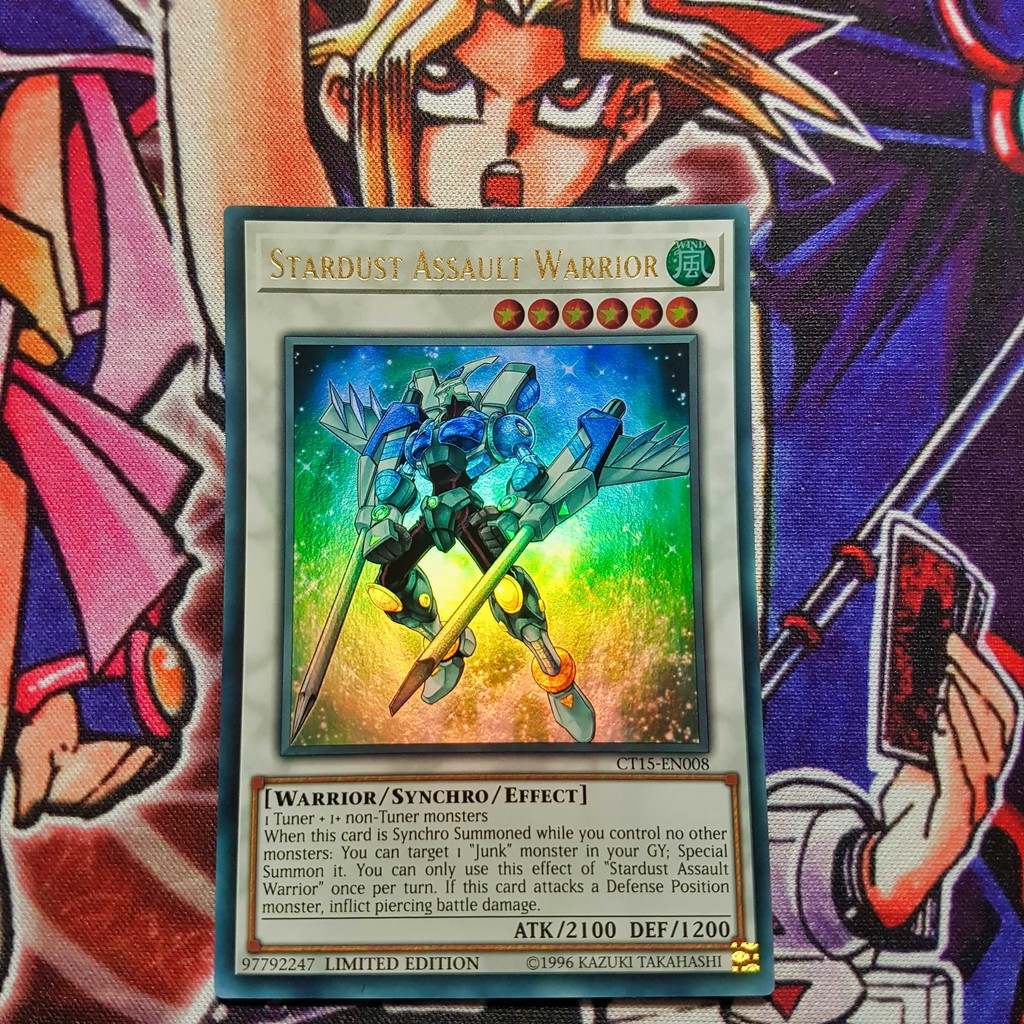Thẻ bài Yugioh chính hãng | Stardust Assault Warrior | CT15 Ultra Rare