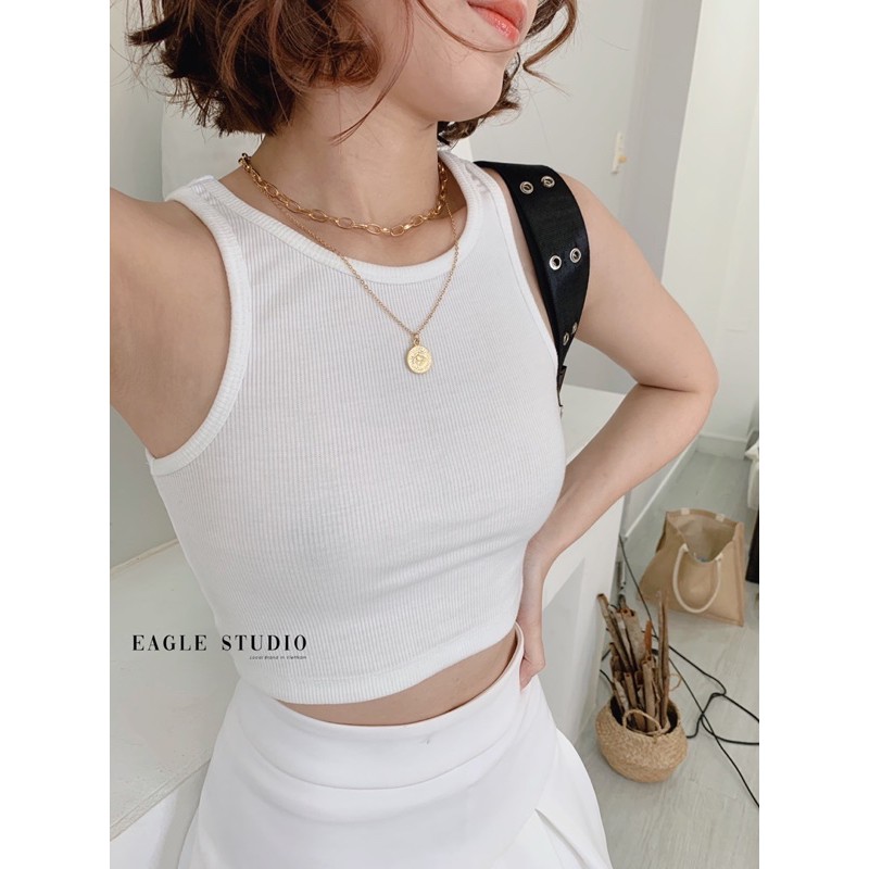 Áo ba lỗ nữ trơn dáng croptop chất thun gân Mỹ ( Basic TankTop) | BigBuy360 - bigbuy360.vn