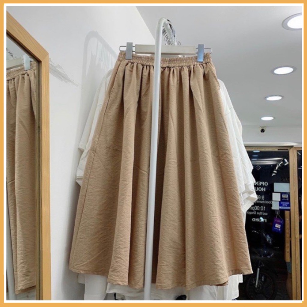 Chân váy đũi xòe hàn quốc ullzzang cạp cao túi xẻ tiểu thư siêu xinh – CV009 | BigBuy360 - bigbuy360.vn