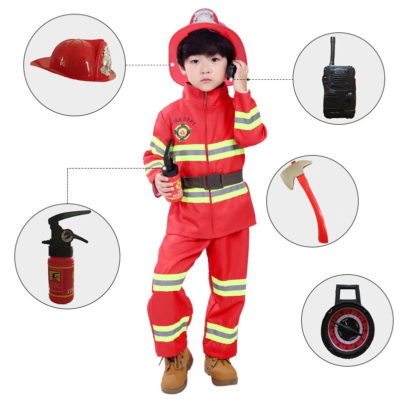 Bộ đồ hóa trang lính cứu hỏa dịp Halloween cho bé