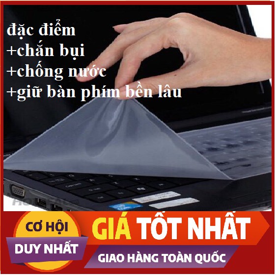 Miếng phủ bàn phím silicon 13 -> 17 inch 🍄CHẮN BỤI- Chống nước cho Latop🍄. Bảo vệ tối ưu cho laptop của bạn