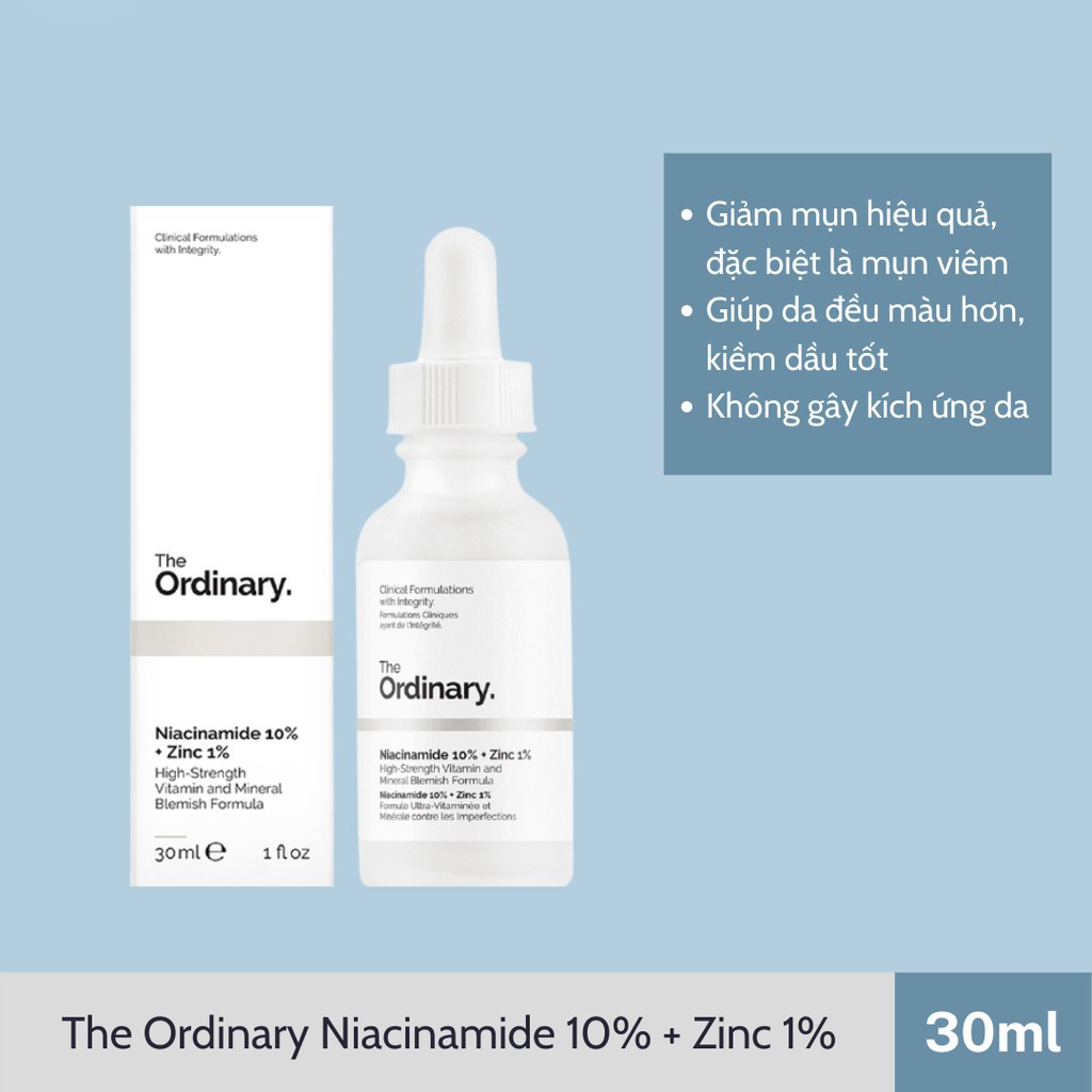 Tinh chất Serum The Ordinary Niacinamide 10% + Zinc 1% 30ml/60ml