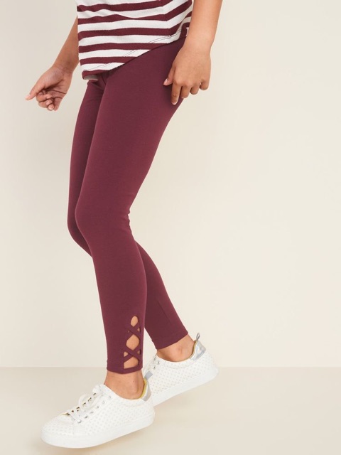 Quần Legging Bé Gái 4 đến 16 tuổi vnxk ống đan