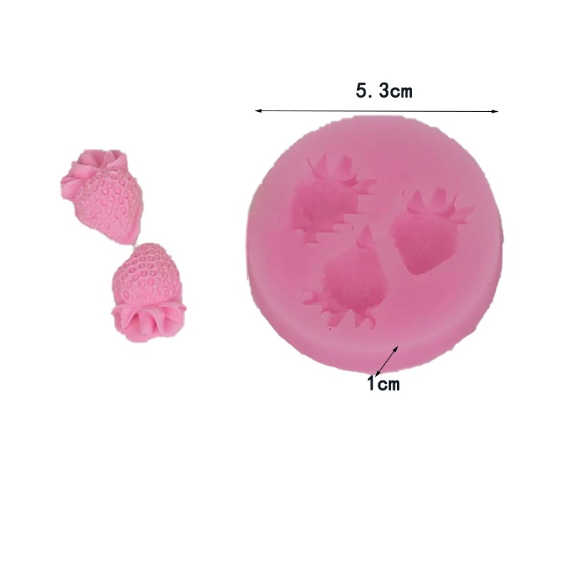 Khuôn Silicone Làm Bánh Kẹo Hình Trái Dâu