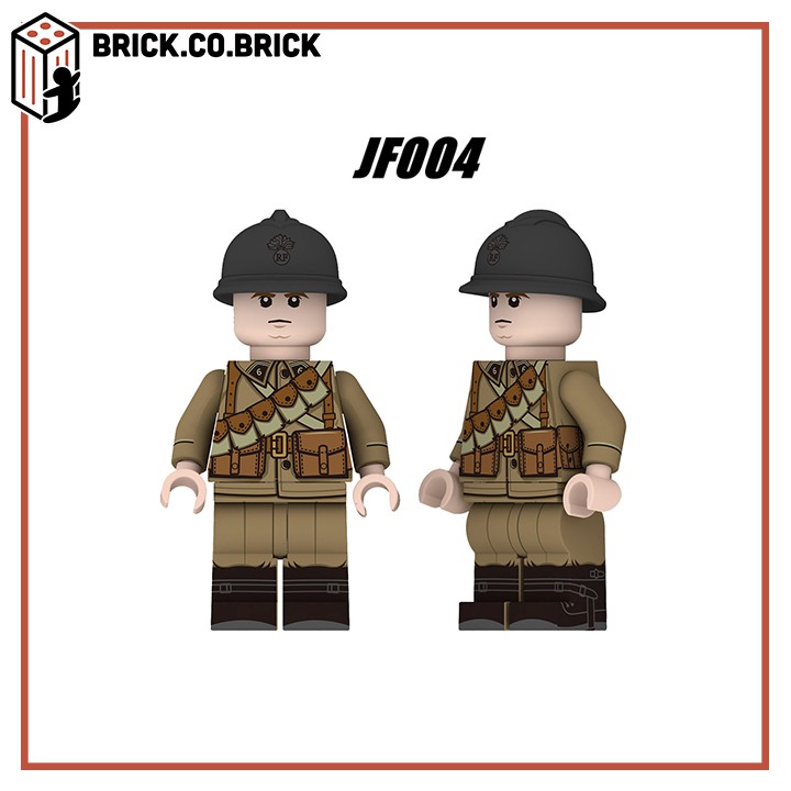 Lính Pháp Mô Hình Đồ Chơi Lắp Ráp Lính Quân Đội Thế Chiến Minifigure France Soldier World War JF001-JF004