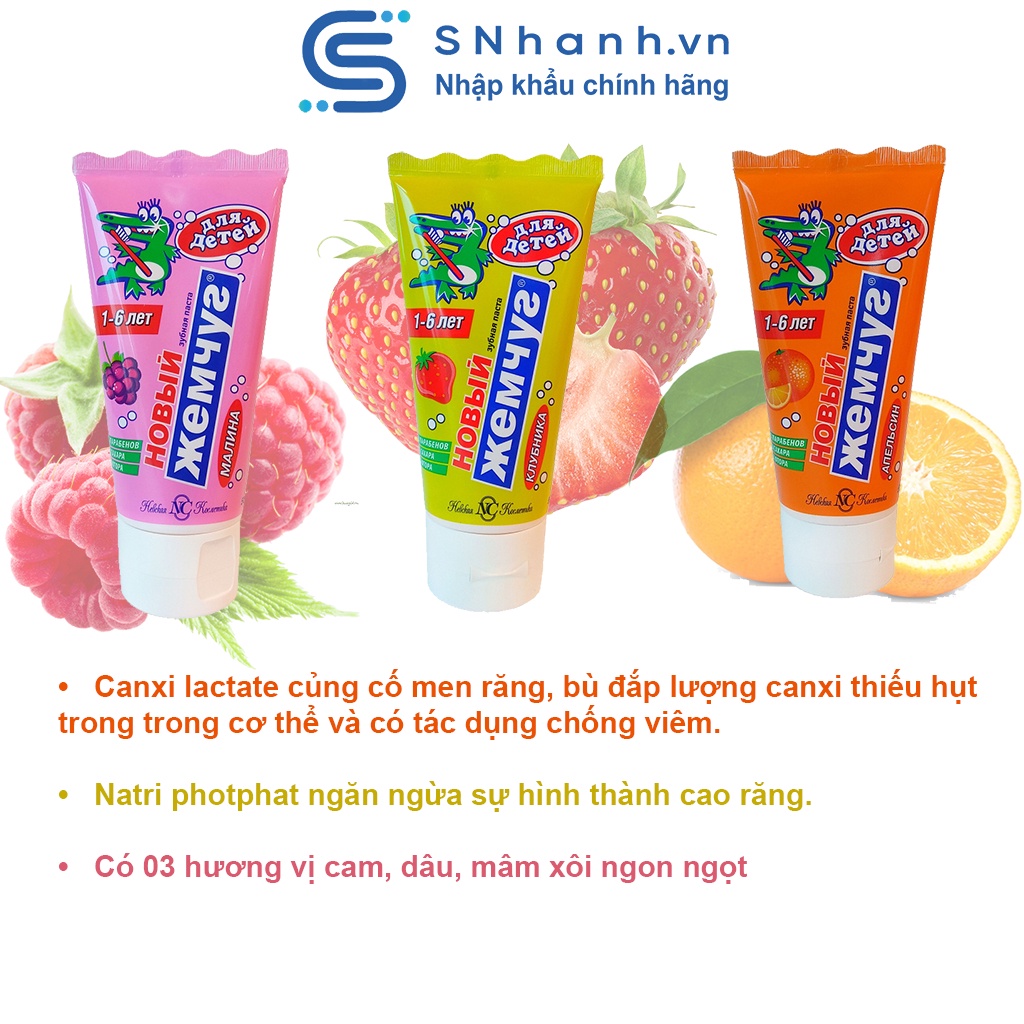 Kem đánh răng trẻ em New Pearl hoa quả, 50ml