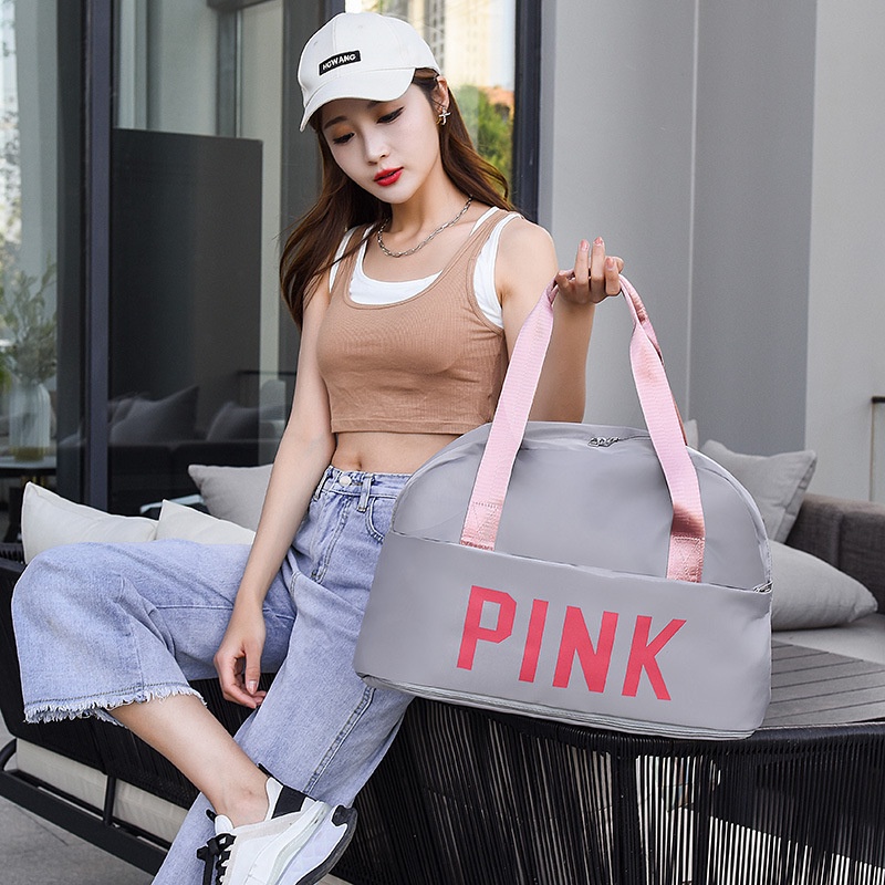Túi xách thể thao IELGY bằng vải oxford in họa tiết có ngăn đựng đồ khô và ướt thời trang cho nữ