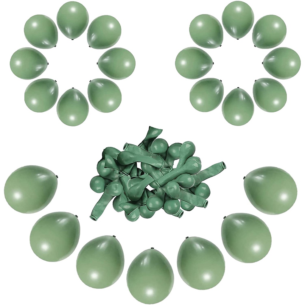 Set 100 Bong Bóng 5inch Bằng Latex Màu Xanh Bơ Dùng Trang Trí Tiệc Sinh Nhật/Tiệc Cưới