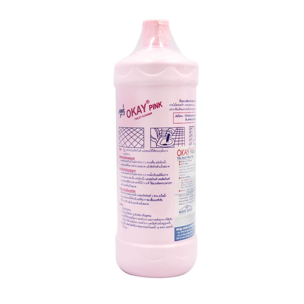 Nước Tẩy Bồn Cầu Okay Pink Thái Lan 960ml (Chuẩn Thái)