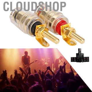 Cloudshop 4mm Banana Plug Audio Speaker Wire Cable Adapter  Connector Socket Gold