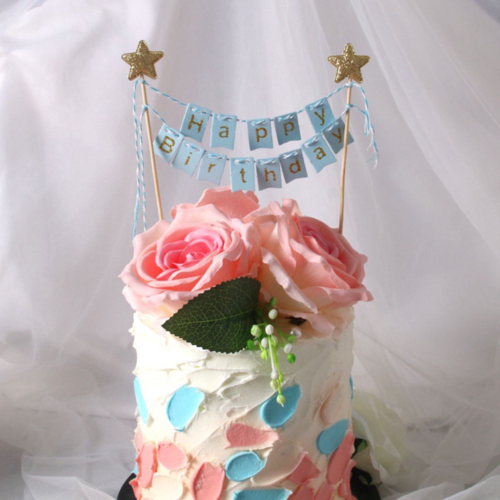 Epoch Cờ Trang Trí Bánh Kem Sinh Nhật Nhiều Màu Dành Cho Bé Trai Gái