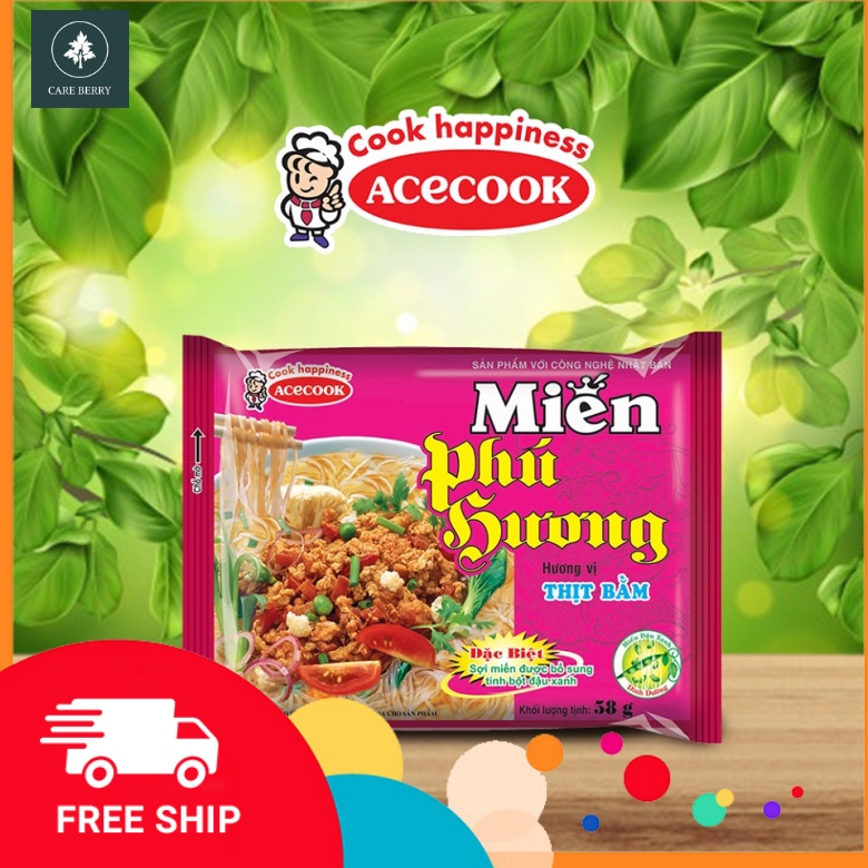 Miến Phú Hương Thịt Bằm, Sườn Heo, Gà 55g (miếng phú hương)