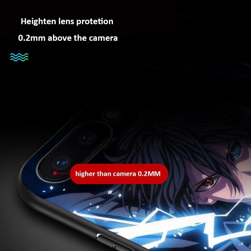 Ốp Điện Thoại Kính Dạ Quang In Naruto Cho Xiaomi Redmi Note 9 9a 9t Note 8 Note 8 Pro Mi 10t 10t Pro Redmi Note 7 7 Pro