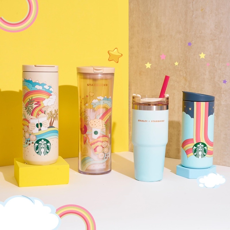 Ly Starbucks Cold Cup Stainless Steel Stanley Light Blue 16Oz