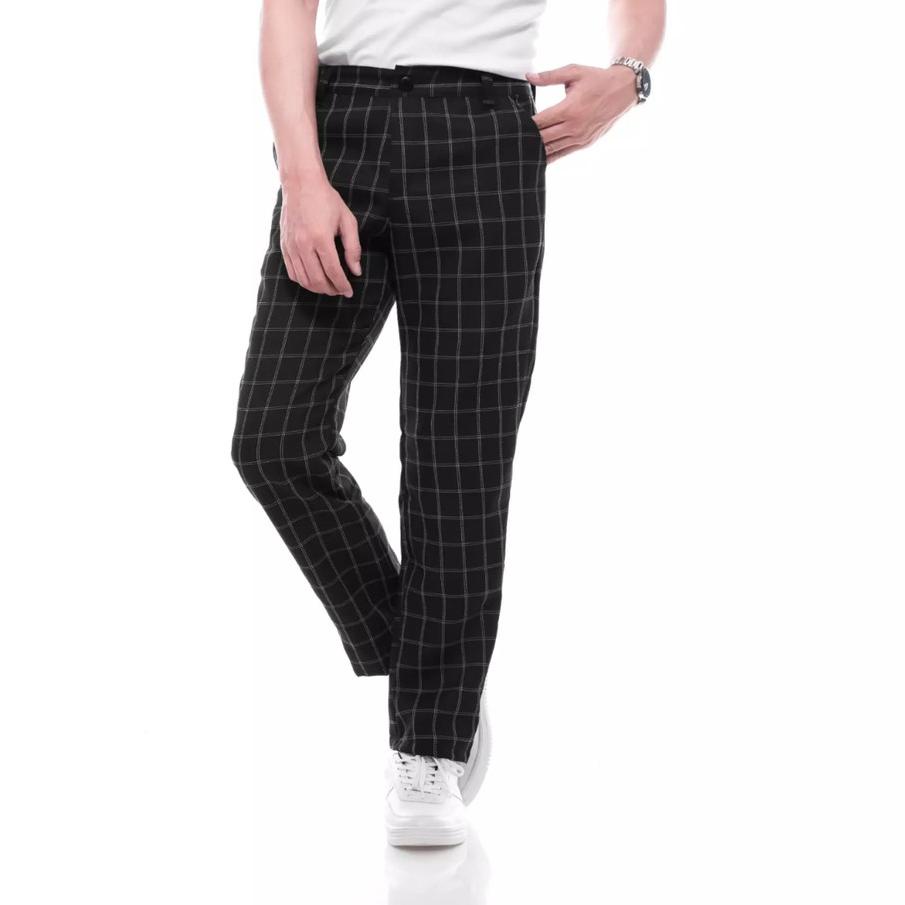 Mô hình TARTAN PANTS màu đen Qczp QUALITY PREMI Box