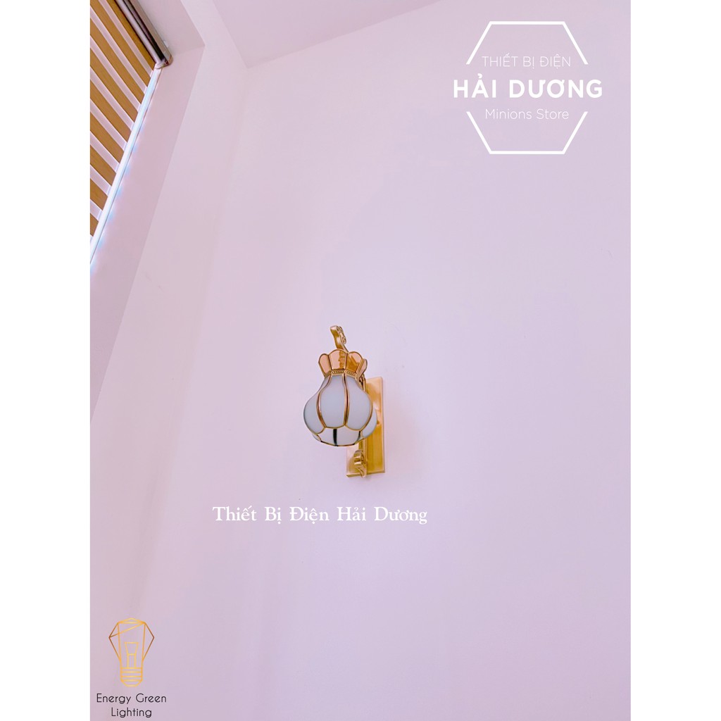 Đèn Gắn Tường Cao Cấp Đồng Nguyên Chất Trang Trí Cổ Điển B6072 - Bảo hành 12 tháng - Tặng bóng led