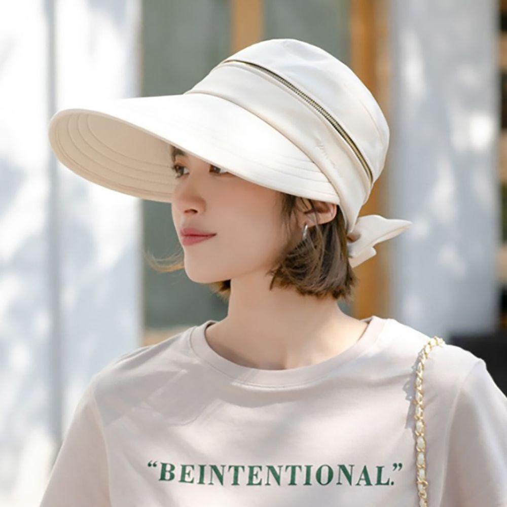 DARNELL Nón Tai Bèo Rộng Vành Hở Chóp Màu Sắc Đơn Giản Thời Trang Mùa Hè Cho Nữ