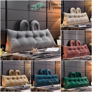 Gối Tựa Đầu Giường Mẫu Tai Gấu Đính Khuy Bọc Cao Cấp Hàng Có Sẵn Kích Thước 1m5 và 1m8 cao 55cm