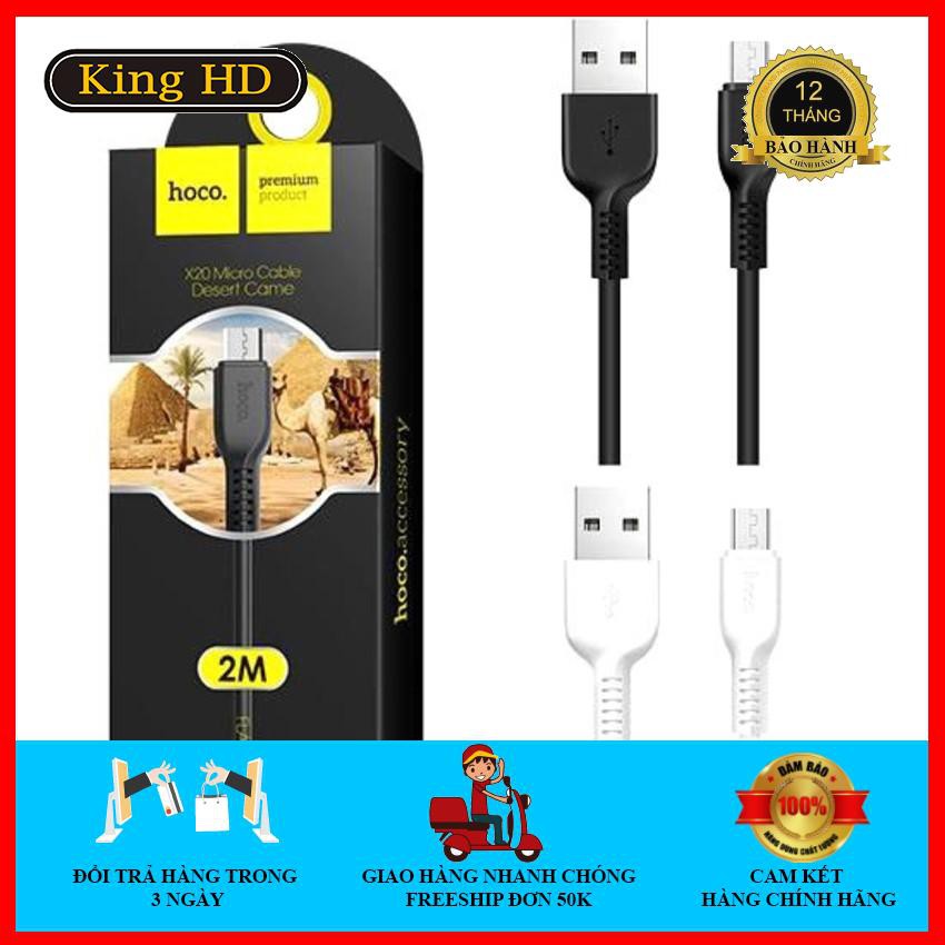 [NHẬP KINGHD66 GIẢM 15K] Cáp Sạc MICRO USB Hoco X20 2A Cho Android Dài 1M 2M 3M