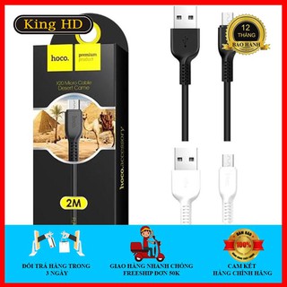 Cáp sạc micro usb hoco x20 2a cho android dài 1m 2m 3m