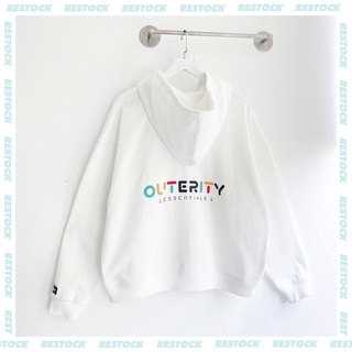 Áo Hoodie trắng Basic Outerity SS3 in 2 mặt nhiều size (N49 - MÀU TRẮNG HOODIE)