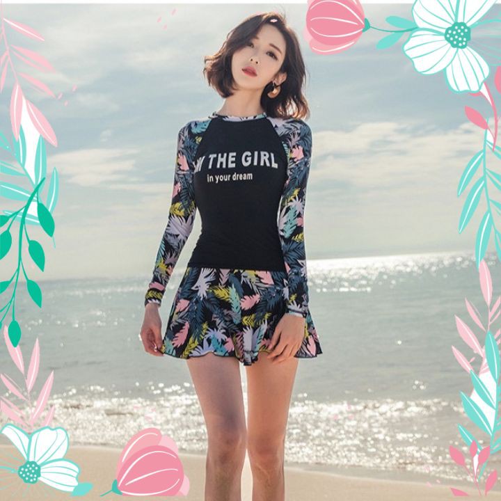 Bikni 2 Mảnh Dài Tay Dáng Váy Thời Trang | BigBuy360 - bigbuy360.vn