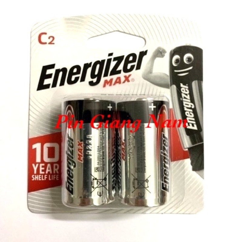 Pin Trung C LR14 Energizer Chính Hãng Vỉ 2 Viên