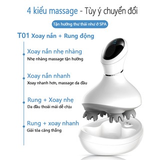 MSG06 Máy massage đầu 3D thông minh, chống nước