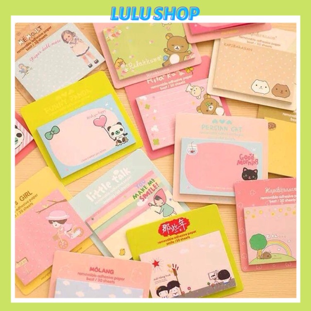 Tệp giấy note đủ hình xinh