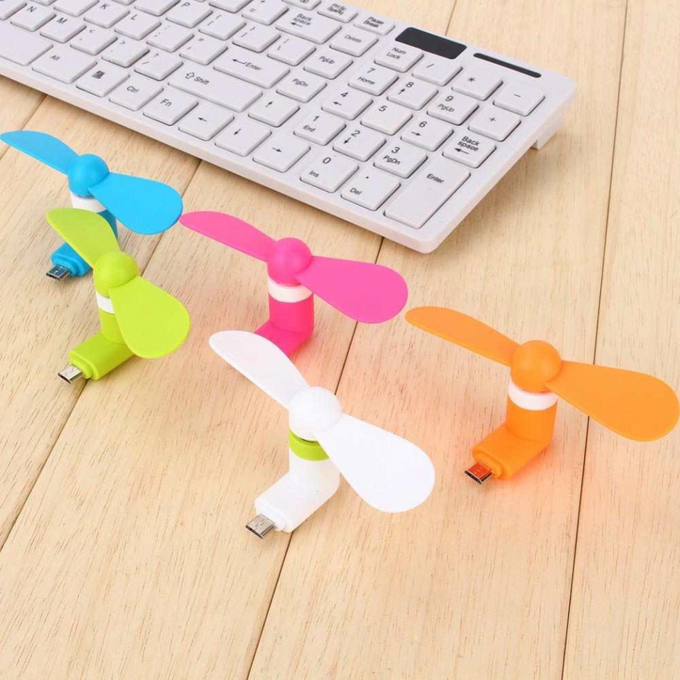 [FreeShip EXTRA]  Quạt USB mini 2 cánh / Quạt mini chân usb, lightning, type C cắm điện thoại, giải nhiệt mùa hè