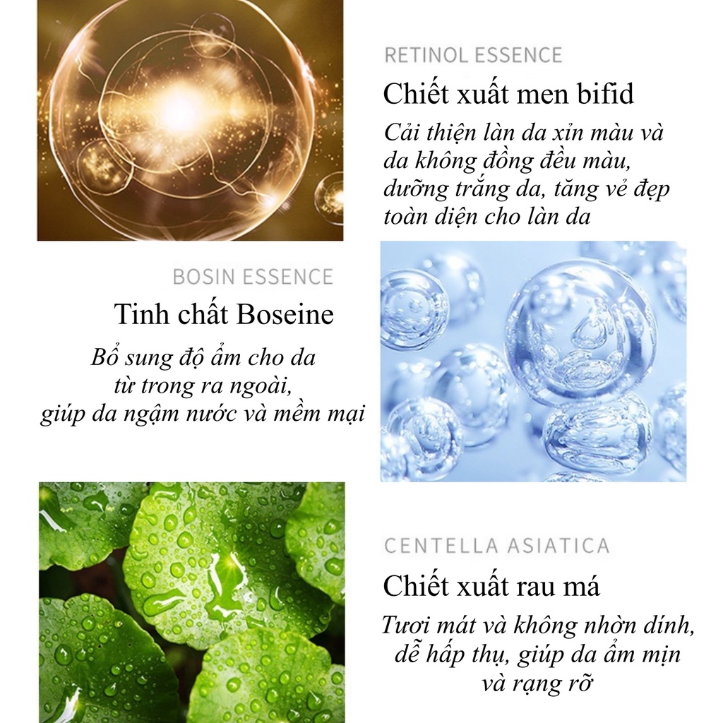 Bộ sản phẩm dưỡng trắng da mặt BAURSDÈ 5 món làm sạch da, cấp ẩm, giảm quầng thâm, da mềm mịn, trắng sáng hơn SPU182