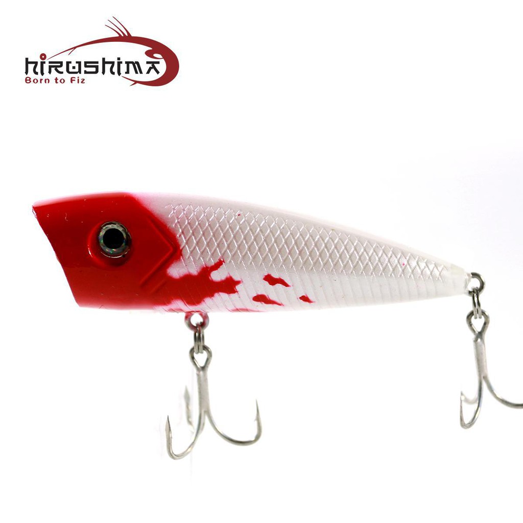 Mồi câu giả Hirushima Minnow Waterpop 10g chuyên lóc, ngựa, hoàng đế, cá măng, cá cháo - HitaFishing