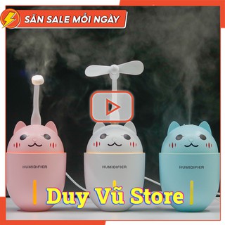 [ Bảo Hành ] Máy Phun Sương Hình Thú + Quạt, Đèn