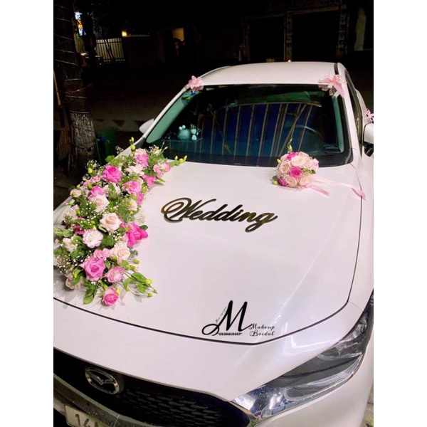 chữ alu trang trí xe hoa