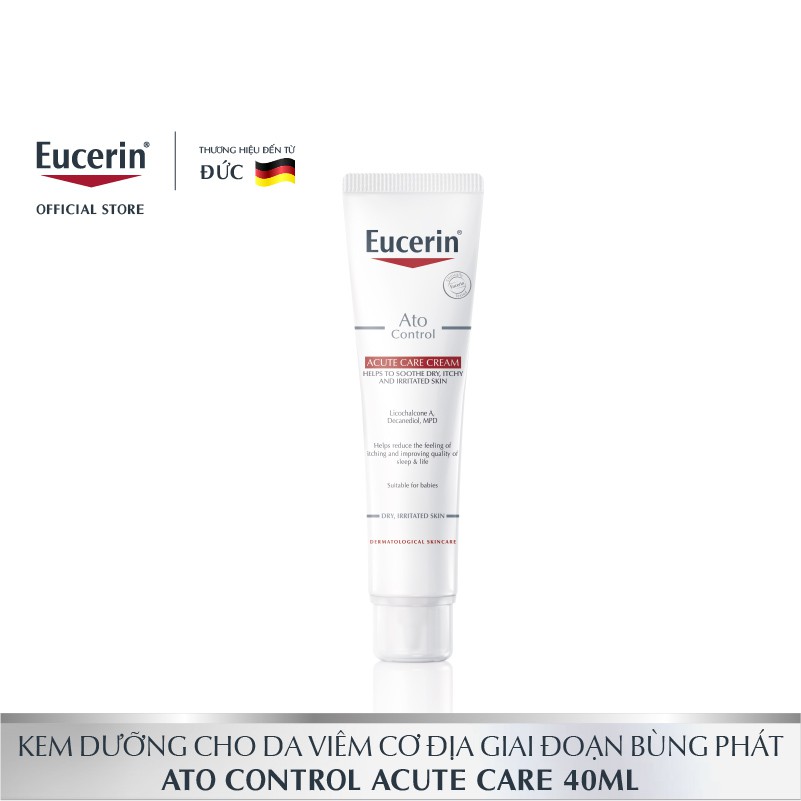 Kem dưỡng giảm khô ngứa mẫn đỏ da Eucerin Ato Control Acute Care Cream 40ml