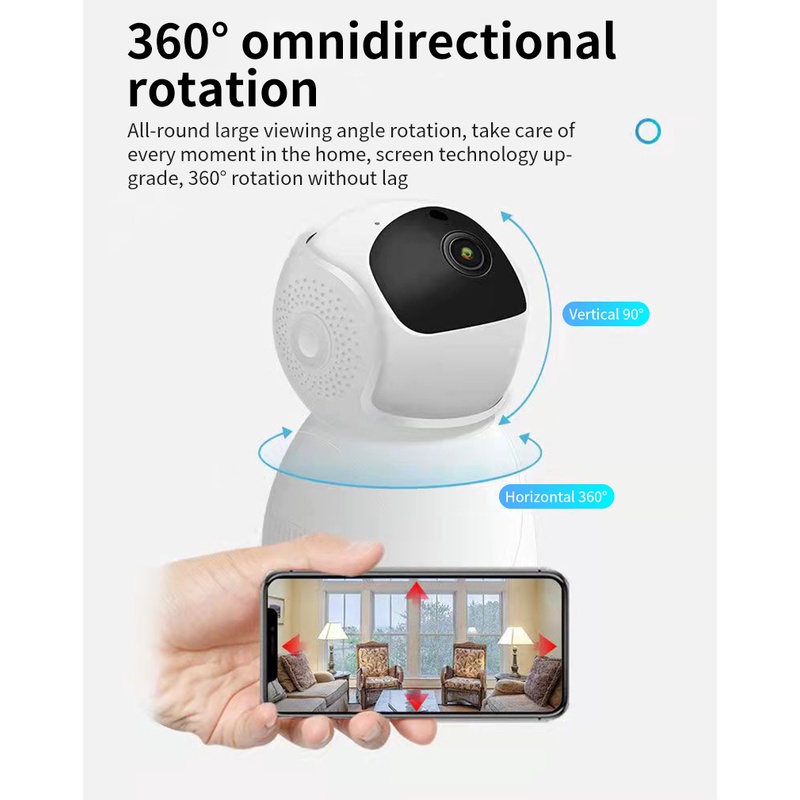 Camera 5G / 2.4G băng tần kép 2MP 1080P trong nhà PTZ xoay 360 độ không dây WIFI CCTV IP