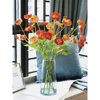 Hoa giả - Hoa anh túc combo 20 cành các màu