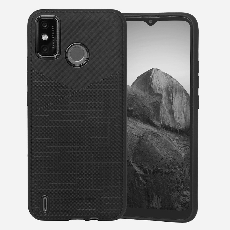 Ốp Điện Thoại Silicon Mềm Màu Đen In Nổi Họa Tiết Kẻ Sọc Cho Tecno Spark 6 GO 2020 2021/Spark 7 Pro/Spark 6 5 Air