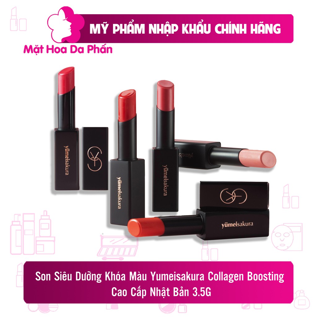 Son Siêu Dưỡng Khóa Màu Yumeisakura Collagen Boosting Cao Cấp Nhật Bản