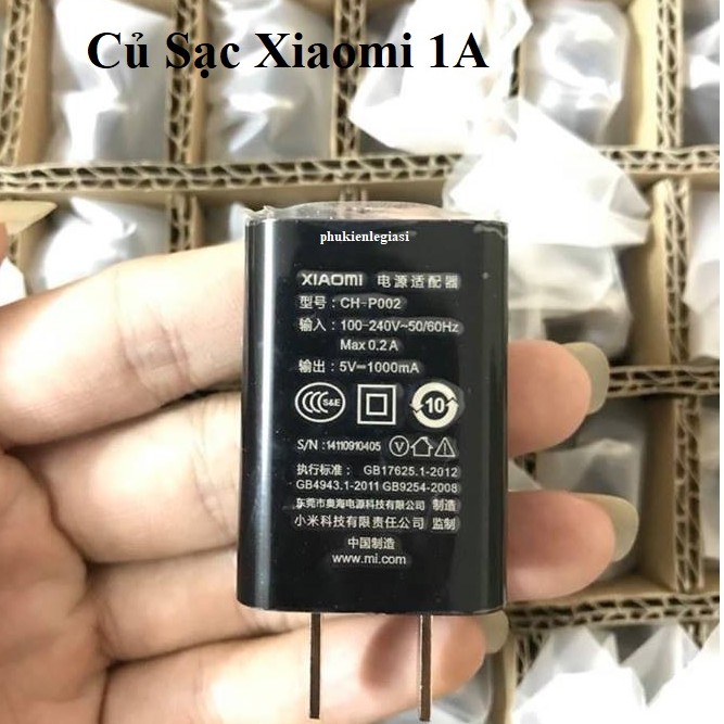 (Loại tốt) Cốc Sạc Xiaomi 1A 5V-1A