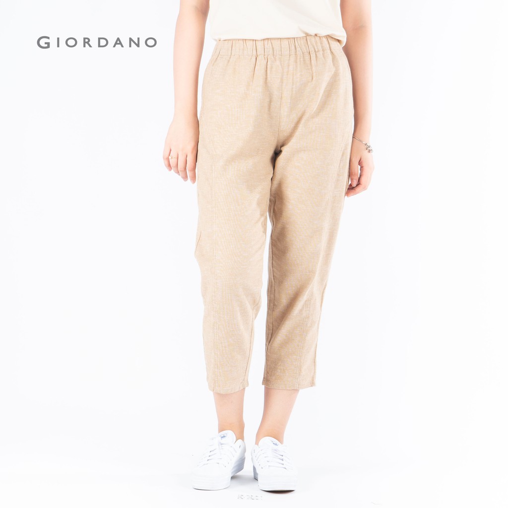Quần tây lửng Linen Nữ Giordano 05420228