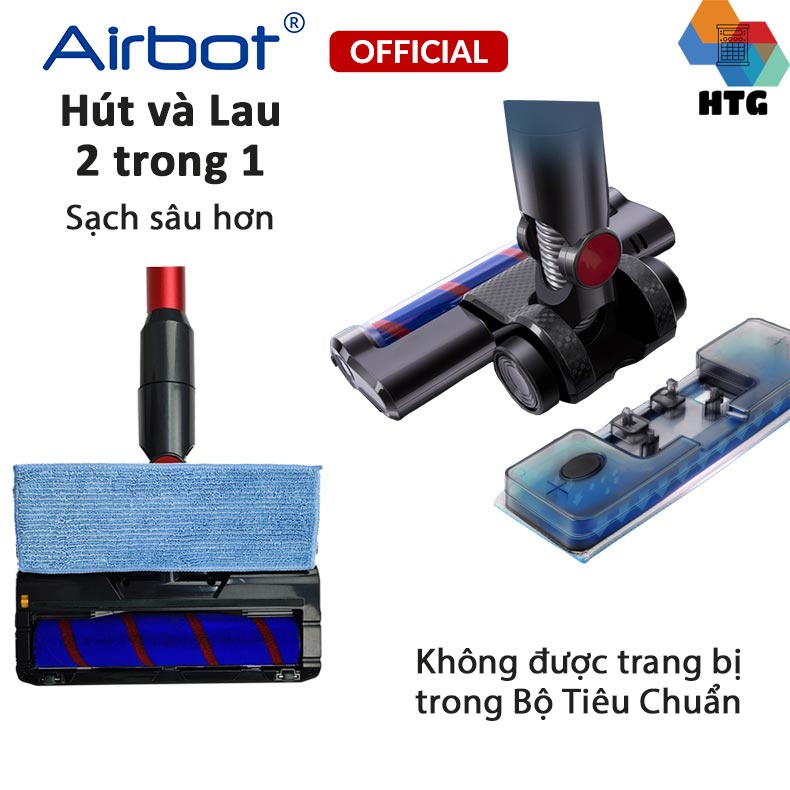 Máy hút bụi Airbot Supersonics Plus 25000Pa, hút và lau 2 trong 1, giường nệm sofa tiện lợi, ống hút xe hơi dụng cụ