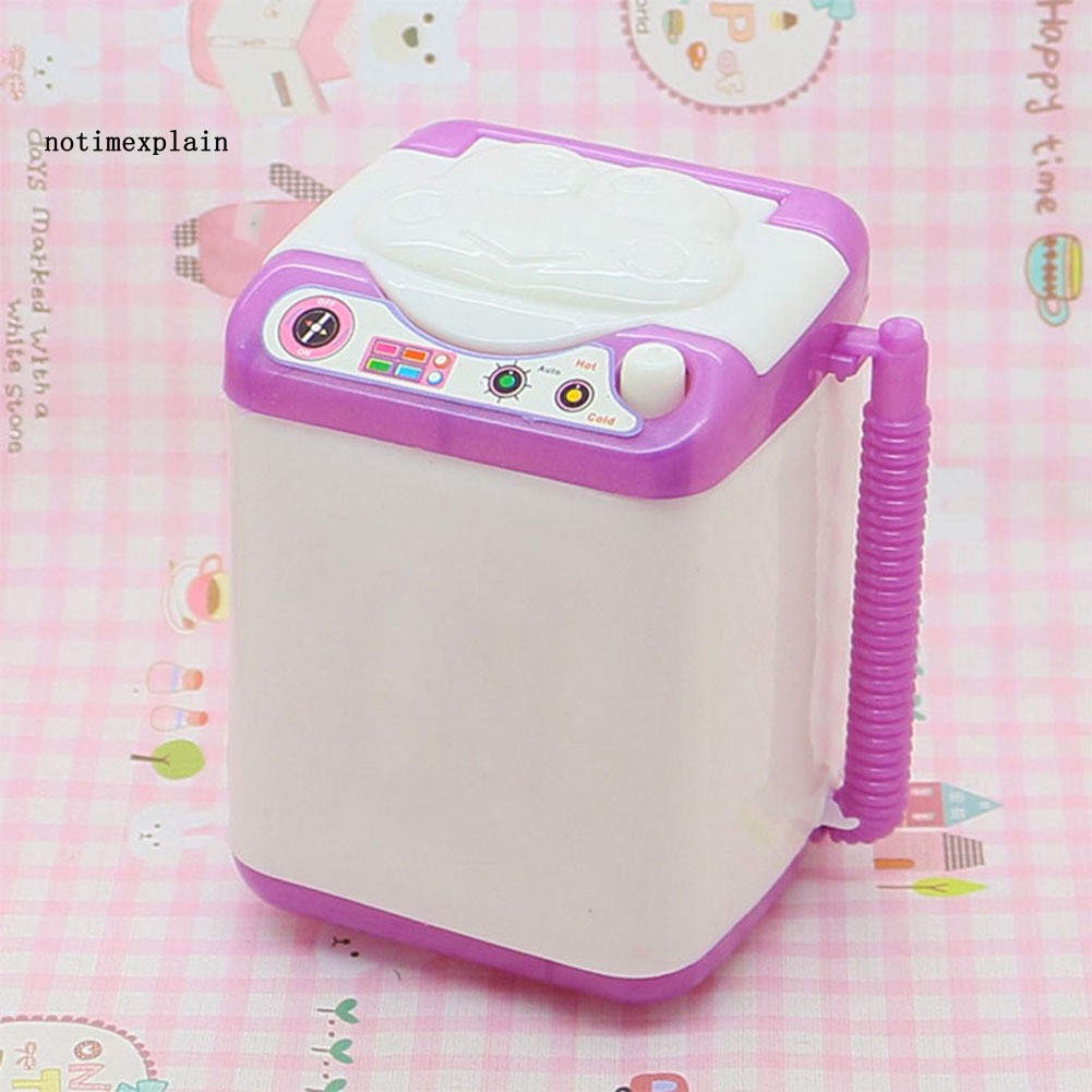 Đồ chơi máy giặt mini bằng silicon dễ thương cho nhà búp bê